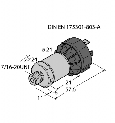 DrucktransmitterС выходом по напряжению (3-х проводн.) - PT15PSIG-1005-U1-DA91
