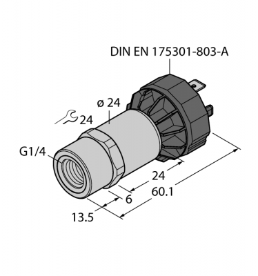 DrucktransmitterС выходом по напряжению (3-х проводн.) - PT6R-1001-U1-DA91