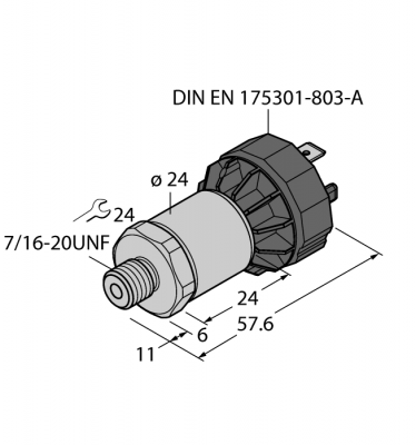 DrucktransmitterС выходом по напряжению (3-х проводн.) - PT500PSIG-1005-U1-DA91