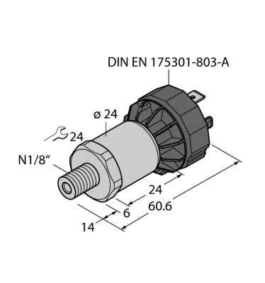 DrucktransmitterС выходом по напряжению (3-х проводн.) - PT500PSIG-1014-U1-DA91