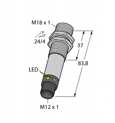 Фотоэлектрический датчикдиффузионный датчик с фиксированным подавлением фона - M18SP6FF50Q
