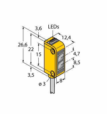Фотоэлектрический датчикоппозитный датчик (излучатель/приемник)миниатюрный датчик - Q12RB6R