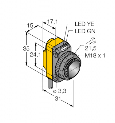 Фотоэлектрический датчиклазерный излучатель - QS186LE12