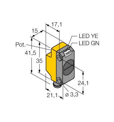 Фотоэлектрический датчикоппозитный датчик (излучатель/приемник) - QS18VP6RBQ7