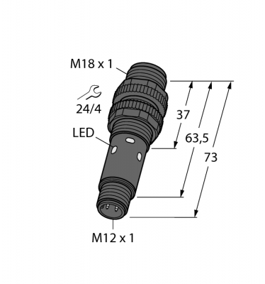Фотоэлектрический датчикоппозитный датчик (излучатель) - S18-2NAEL-Q8