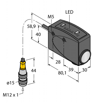 Фотоэлектрический датчикконвергентный датчикдатчик цветовой метки - R58ECRGB2Q