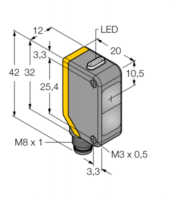 Фотоэлектрический датчикдиффузионный датчик с фиксированным подавлением фона - Q20PFF150Q7