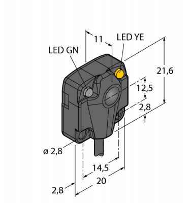 Фотоэлектрический датчикоппозитный датчик (приемник)миниатюрный датчик - Q10RP6R