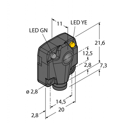 Фотоэлектрический датчикоппозитный датчик (приемник)миниатюрный датчик - Q10AP6RQ