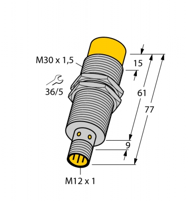 Индуктивный датчикс аналоговым выходом - NI15-M30E-LIU-H1141