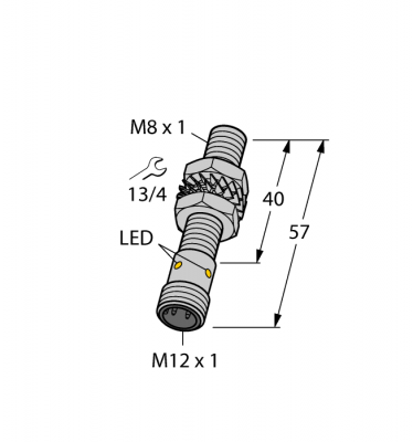 Индуктивный датчикдля жестких условий окружающей среды - BI1,5-EG08WD-AN6X-H1341