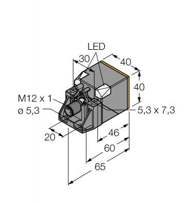 Индуктивный датчик - NI50U-QV40-AN6X2-H1141