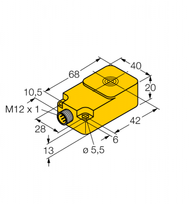 Индуктивный датчикдля распознавания материала - BI8-Q20-2LU-H1141/S950