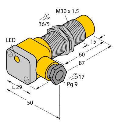 Индуктивный датчик - NI15-G30SK-AP6X