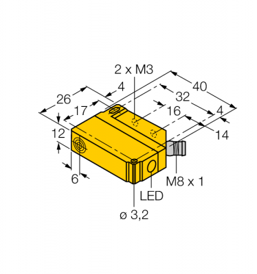 Индуктивный датчик - BI5U-Q12-AP6X2-V1131