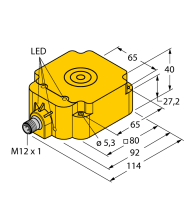 Индуктивный датчик - NI75U-Q80-AN6X2-H1141