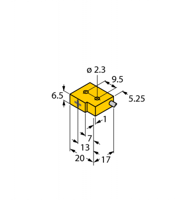 Индуктивный датчикнечувствителен к внешним магнитным полям - BI1-Q6.5-AP6/S34