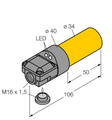 Индуктивный датчик - NI20-K34SR-VP4X2