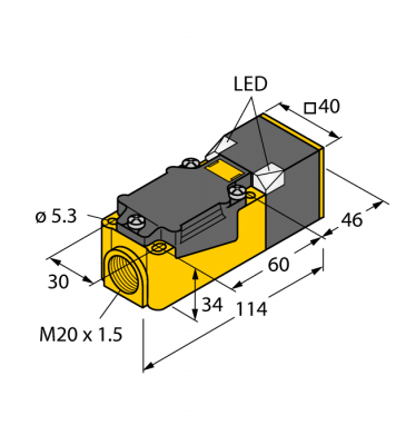 Индуктивный датчикс расширенным диапазоном температуры - BI15-CP40-VP4X2/S97