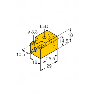 Индуктивный датчик - NI5-Q18-AN6X