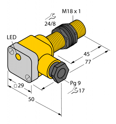 Индуктивный датчик - NI12U-P18SK-AP6X