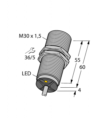 Индуктивный датчикс увеличенной дистанцией срабатывания - BI15-M30-VN6X