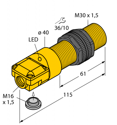 Индуктивный датчик - NI15-P30SR-AP6X