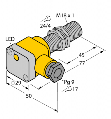 Индуктивный датчик - BI5U-EG18SK-VP4X