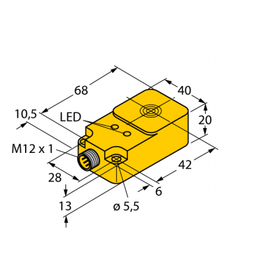 Индуктивный датчик - NI25-Q20-AN6X2-H1141