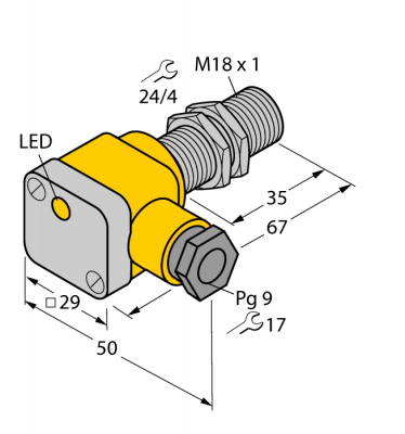 Индуктивный датчик - BI5-EG18SK-Y1X