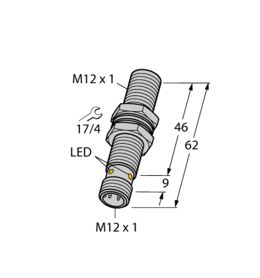 Индуктивный датчикдля пищевой индустрии - BI4U-EM12EWD-VP44X-H1141