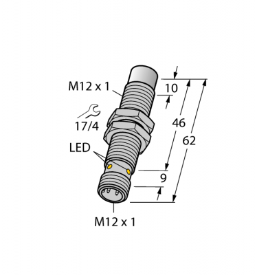 Индуктивный датчикдля пищевой индустрии - NI10U-EM12EWD-VP44X-H1141