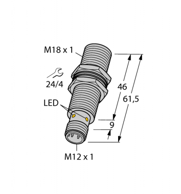 Индуктивный датчикдля пищевой промышленности - BI8U-EM18MWD-VP44X-H1141