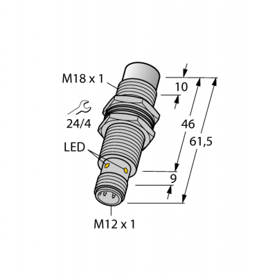 Индуктивный датчикдля пищевой индустрии - NI15U-EM18MWD-VP44X-H1141