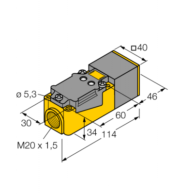 Индуктивный датчикс селективными характеристиками - NI20NF-CP40-VP4X2