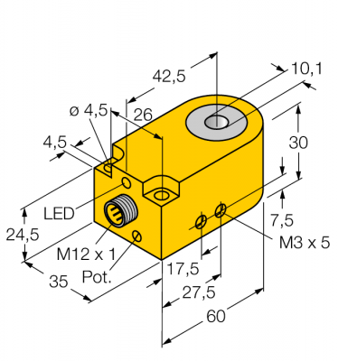 индуктивный датчикКольцевой датчик - BI10R-W30-DAP6X-H1141