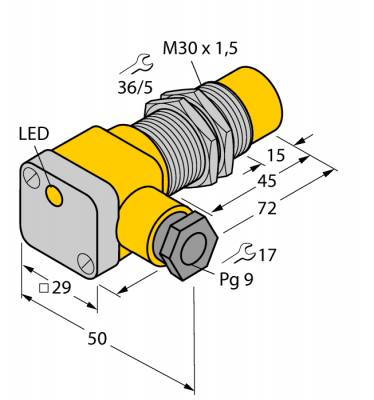 Индуктивный датчик - NI15-G30SK-Y1X