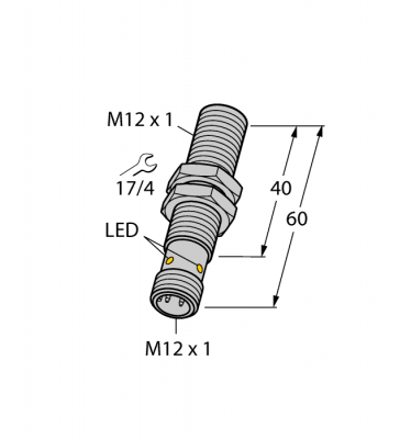 Индуктивный датчикс селективными характеристиками - BI2,5FE-EM12FE-AP6X-H1141