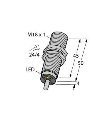 Индуктивный датчикс увеличенной дистанцией срабатывания - BI8-M18-AN6X