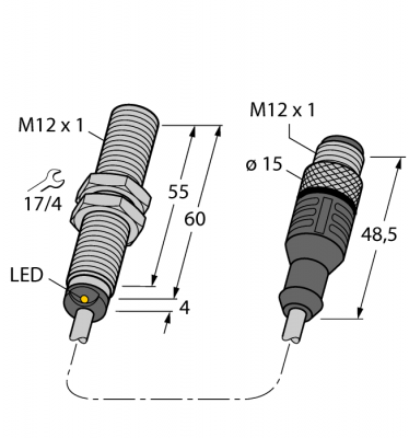 Индуктивный датчик - BI2U-MT12E-AD4X-0,3-RS4.23/XOR