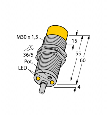 Индуктивный датчикмонитор скорости вращения - DNI20U-M30-AP4X2