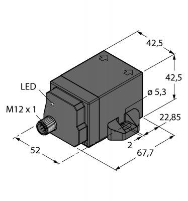 Индуктивный датчикдля пищевой индустрии - NI50U-Q42FWD-VP6X-H1141