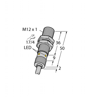 Индуктивный датчикдля пищевой индустрии - BI4U-EM12WD-AP6X