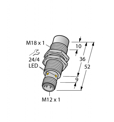 Индуктивный датчикдля пищевой индустрии - NI15U-EM18WD-AP6X-H1141