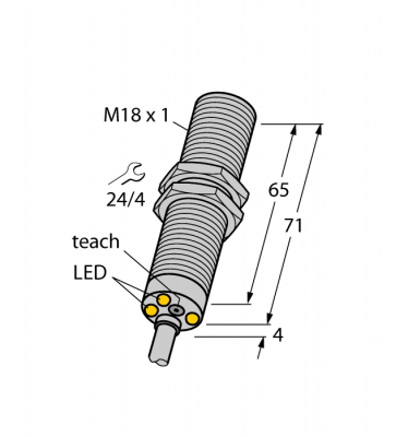 Индуктивный датчикмонитор скорости вращения - DTBI5U-M18E-AP4X3