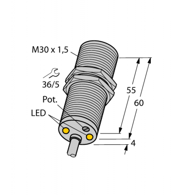 Индуктивный датчикмонитор скорости вращения - DBI10U-M30-AP4X2