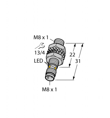 Индуктивный датчикс увеличенной дистанцией срабатывания - BI2-EG08K-AN6X-V1131