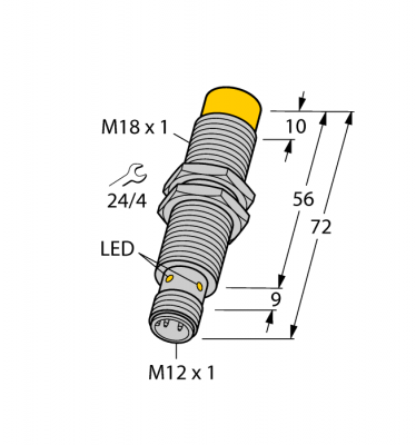 Индуктивный датчик - NI12U-M18E-AP6X-H1141