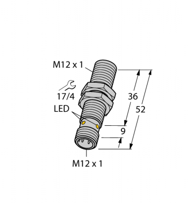 Индуктивный датчикдля пищевой индустрии - BI4U-EM12WD-VP6X-H1141/3GD