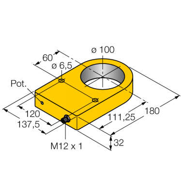 Индуктивный датчикдля распознавания материала - NI100R-S32XL-2LU-H1141/S950